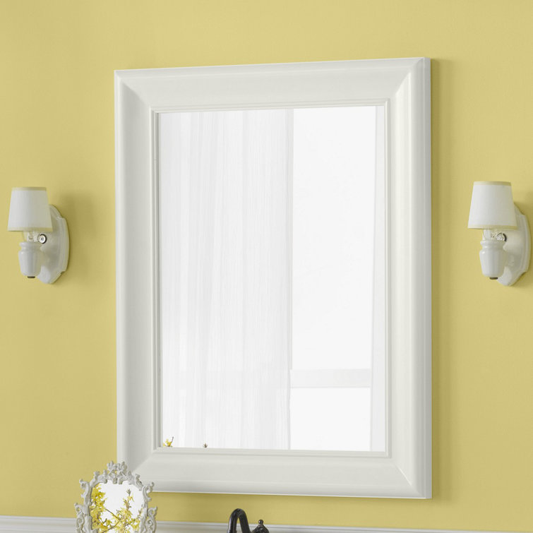 Bathroom Mirror White Wood Frame Semis Online